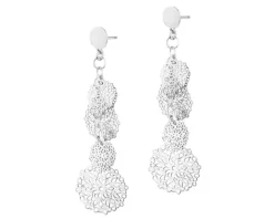 Kolczyki srebrne - rozety