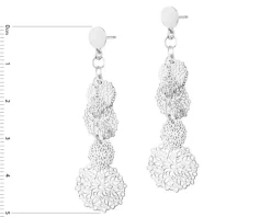 Kolczyki srebrne - rozety