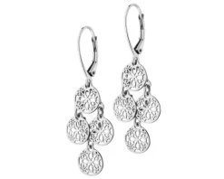 Kolczyki srebrne - rozety