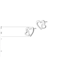 Kolczyki srebrne - serca