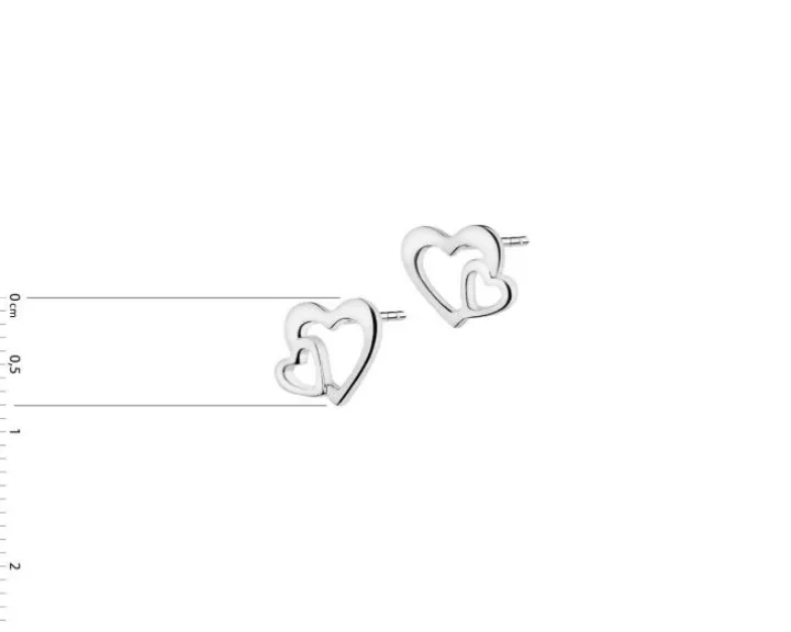 Kolczyki srebrne - serca