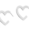 Kolczyki srebrne - serca
