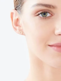 Kolczyki srebrne - serce