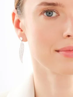 Kolczyki srebrne - skrzydła