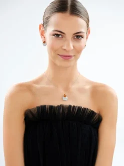 Kolczyki srebrne z bursztynem