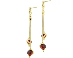 Kolczyki srebrne z bursztynem