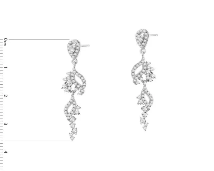 Kolczyki srebrne z cyrkoniami