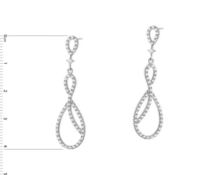 Kolczyki srebrne z cyrkoniami