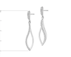 Kolczyki srebrne z cyrkoniami