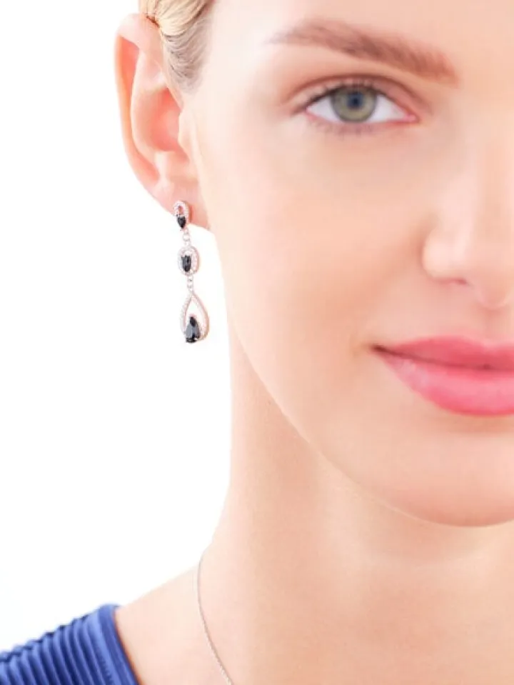 Kolczyki srebrne z cyrkoniami