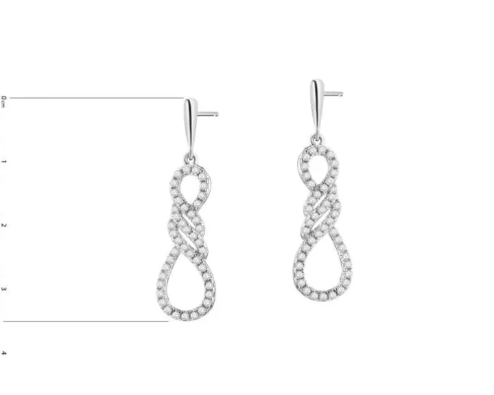 Kolczyki srebrne z cyrkoniami