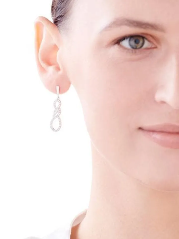 Kolczyki srebrne z cyrkoniami