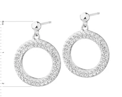 Kolczyki srebrne z cyrkoniami - koła