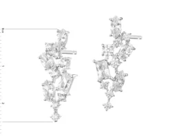 Kolczyki srebrne z cyrkoniami