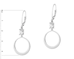 Kolczyki srebrne z cyrkoniami - koła