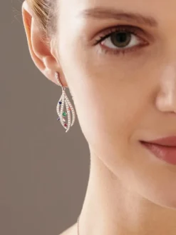 Kolczyki srebrne z cyrkoniami