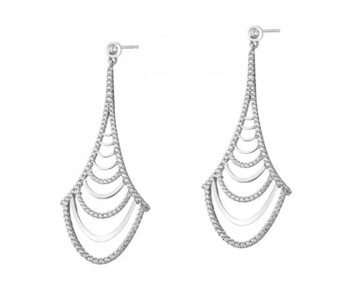 Kolczyki srebrne z cyrkoniami