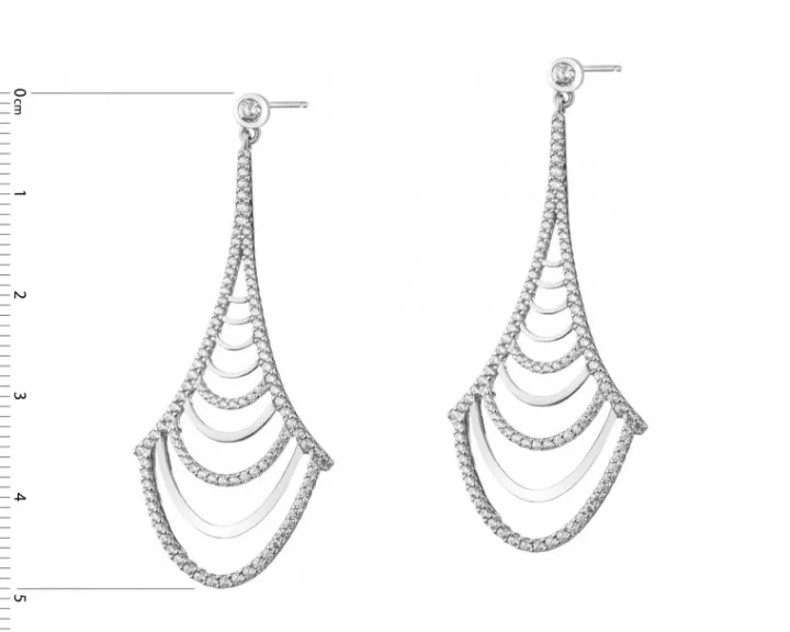 Kolczyki srebrne z cyrkoniami