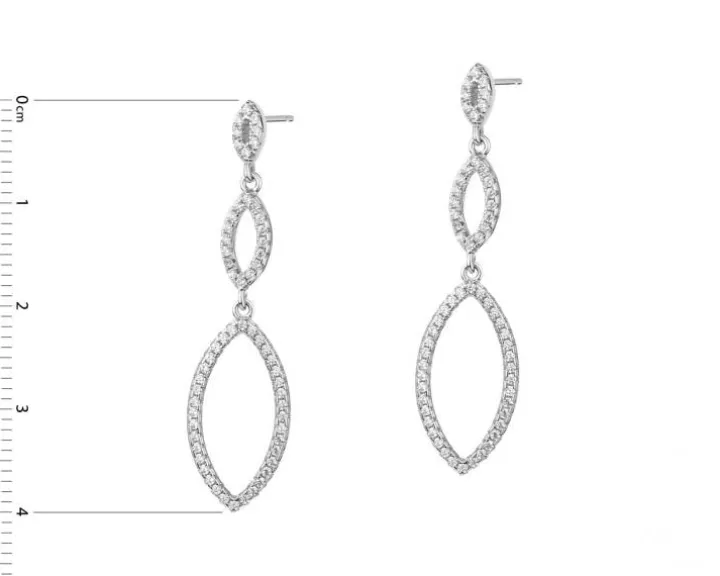 Kolczyki srebrne z cyrkoniami