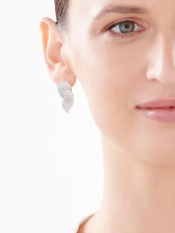 Kolczyki srebrne z cyrkoniami - kwiaty