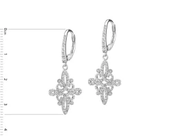 Kolczyki srebrne z cyrkoniami - rozeta