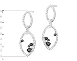 Kolczyki srebrne z cyrkoniami