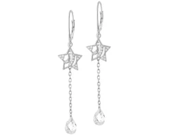 Kolczyki srebrne z cyrkoniami - gwiazdy
