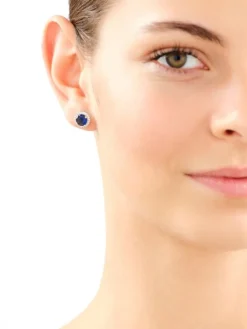 Kolczyki srebrne z cyrkoniami - koła