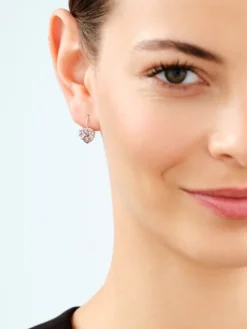 Kolczyki srebrne z cyrkoniami - serca