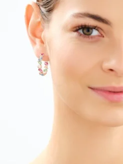 Kolczyki srebrne z cyrkoniami - koła