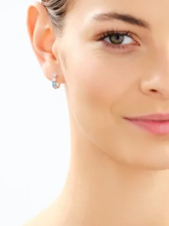 Kolczyki srebrne z cyrkoniami - koła