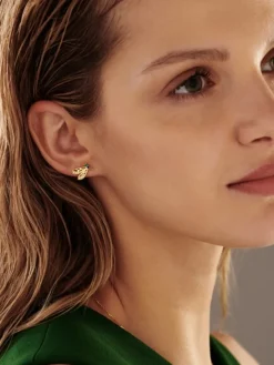 Kolczyki srebrne z cyrkoniami - ważki