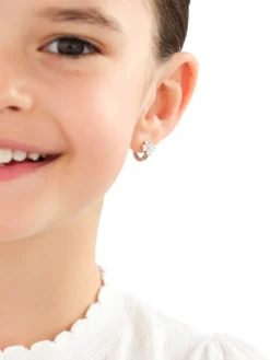 Kolczyki srebrne z cyrkoniami - koniczyny