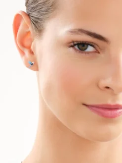 Kolczyki srebrne z cyrkoniami i emalią - kolibry