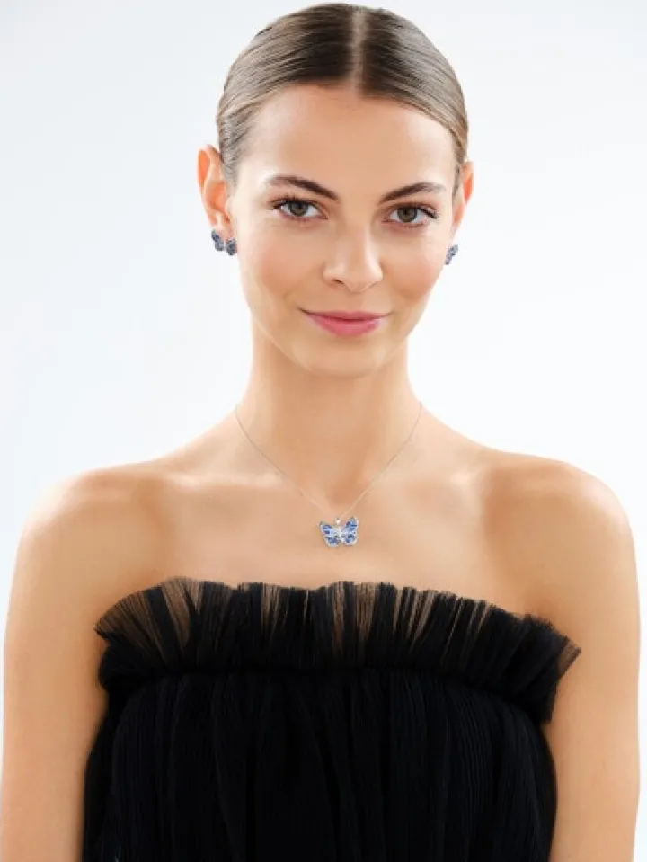 Kolczyki srebrne z cyrkoniami - motyle