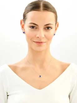 Kolczyki srebrne z cyrkoniami - koła