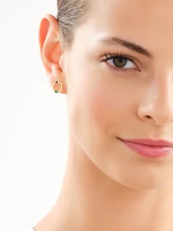 Kolczyki srebrne z cyrkoniami - koła