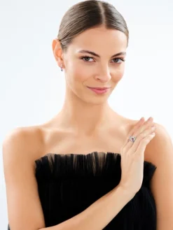 Kolczyki srebrne z cyrkoniami - koła