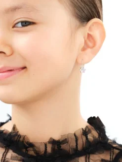 Kolczyki srebrne z cyrkoniami - łapki