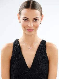 Kolczyki srebrne z cyrkoniami i szlifowanym szkłem - motyl