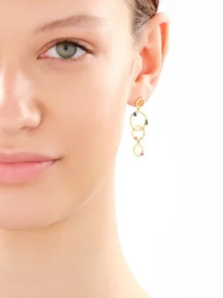 Kolczyki srebrne z cyrkoniami - koła