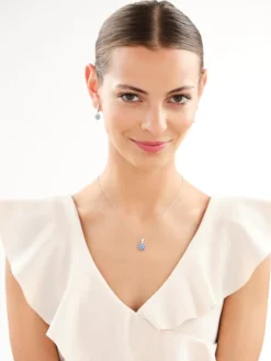 Kolczyki srebrne z cyrkoniami - rozety