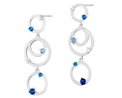 Kolczyki srebrne z cyrkoniami - koła