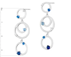 Kolczyki srebrne z cyrkoniami - koła