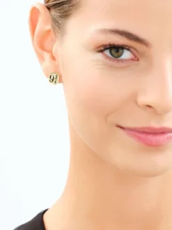 Kolczyki srebrne z cyrkoniami i emalią - Harry Potter, peron 9 i ¾, Warner Bros. Discovery