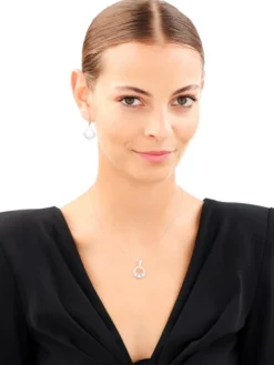 Kolczyki srebrne z cyrkoniami - koła