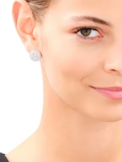 Kolczyki srebrne z cyrkoniami - koła