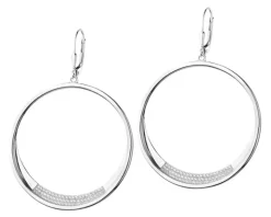 Kolczyki srebrne z cyrkoniami - koła