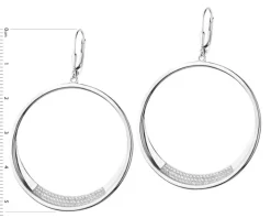 Kolczyki srebrne z cyrkoniami - koła