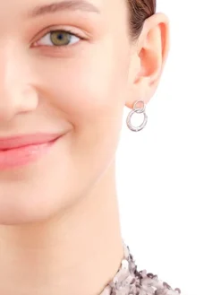 Kolczyki srebrne z cyrkoniami - koła